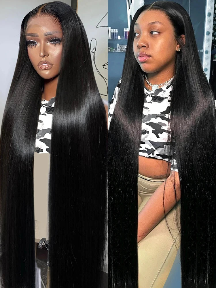 Wig Human Hair Brazilian Transparent 13x4 13x6 Bone Straight Lace Frontal Wig 250 Density Wigs For Women