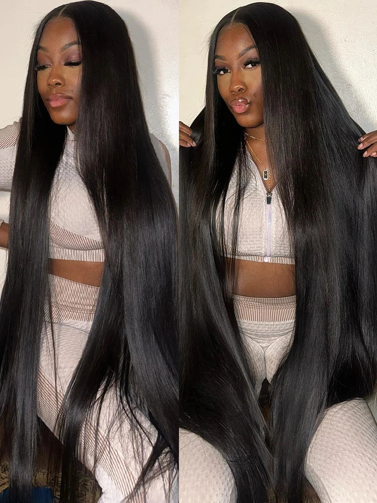 Wig Human Hair Brazilian Transparent 13x4 13x6 Bone Straight Lace Frontal Wig 250 Density Wigs For Women