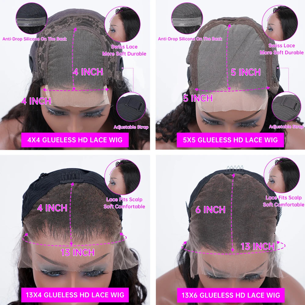 Wig Human Hair Brazilian Transparent 13x4 13x6 Bone Straight Lace Frontal Wig 250 Density Wigs For Women