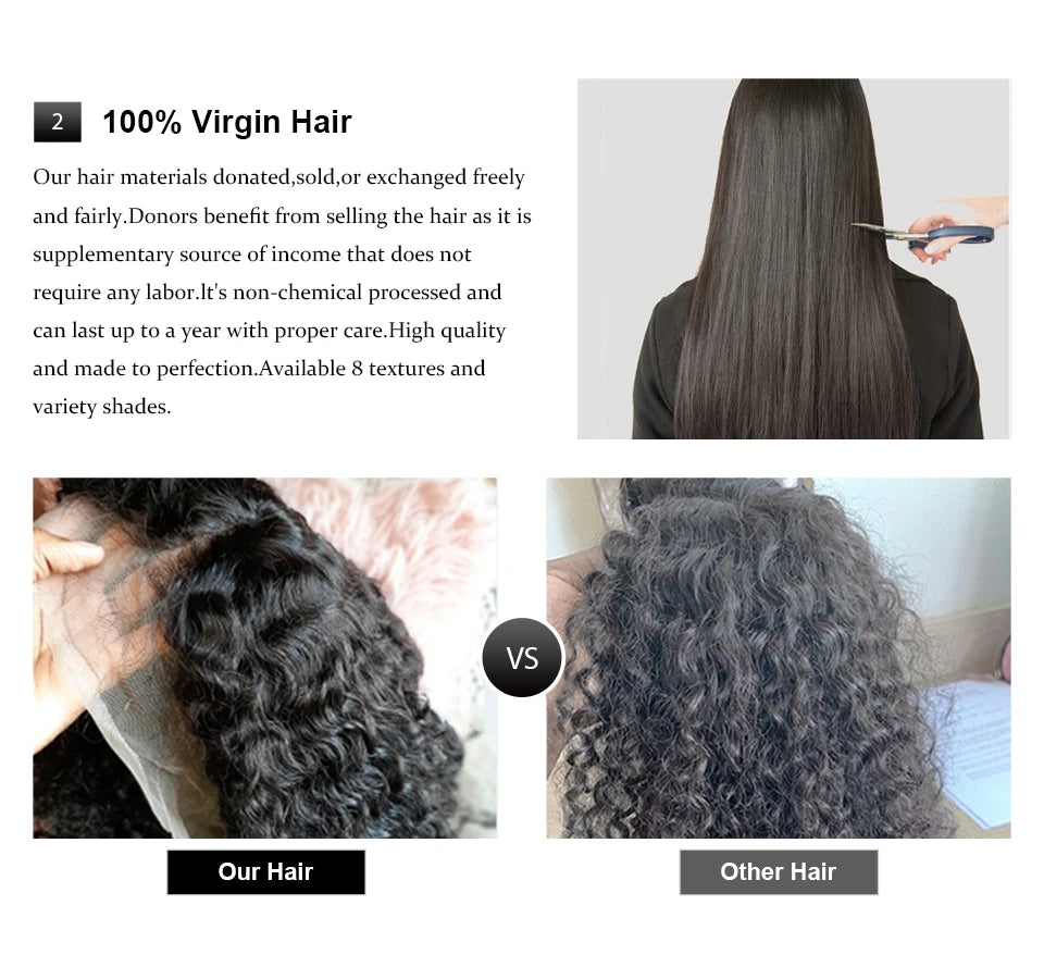 No Glue Upgrade Invisi Strap 360 Full HD Lace Frontal Kinky Curly Wig Black Human Hair 360 Drawstring Deep Water Wigs Glueless